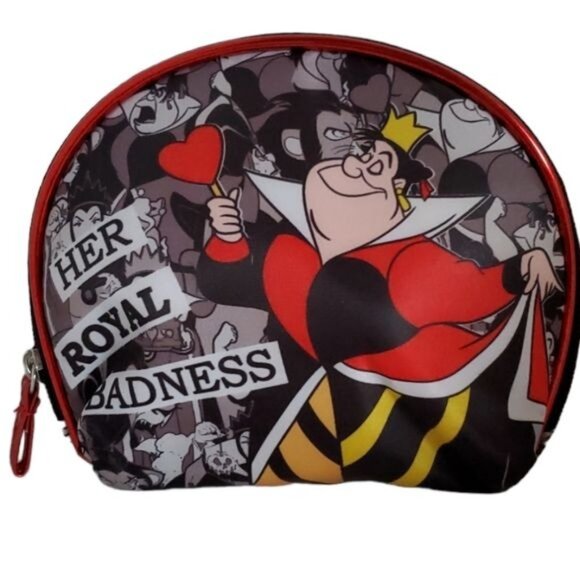 Disney Villains Pouch Bag Clutch Makeup Case Toiletries Queen of Hearts - Picture 1 of 12